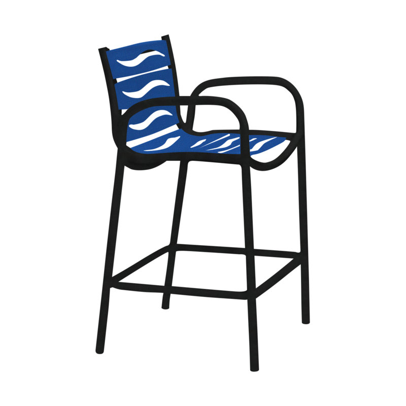 Tabouret de bar 28 po Millennia EZ Span ™, Bleu royal, Obsidienne