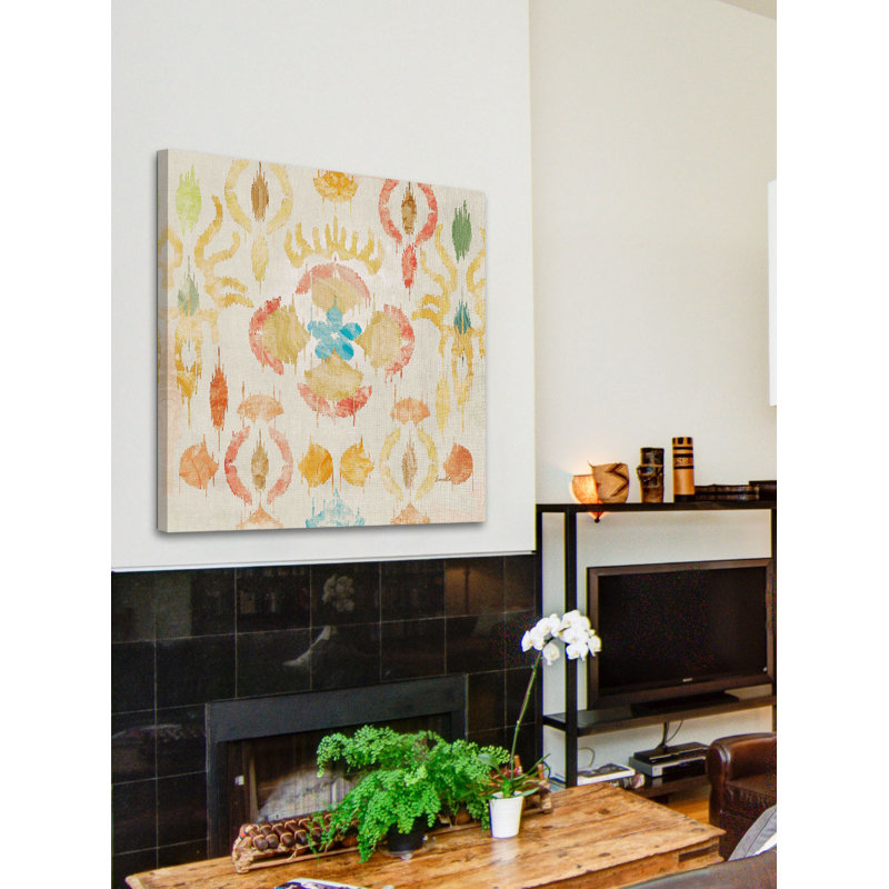 Colorful Abstract Baroque Canvas Print 24" x 24"