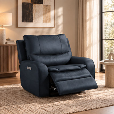 Lorraine 48.5'' Dual Motor Oversized Faux Leather Recliner with USB and USB-C Ports
