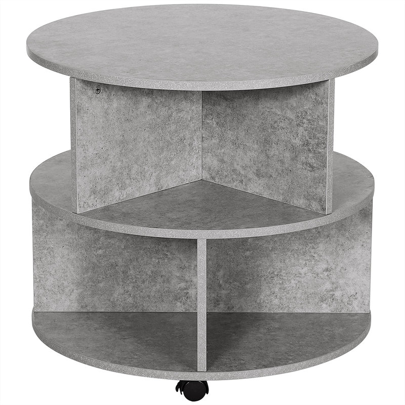 Gorgas Solid Coffee Table with Storage, Cement White