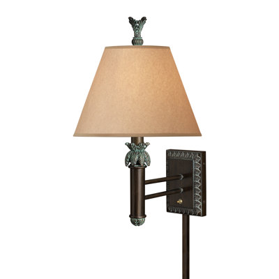 Palm Tree Plastic Plug-in Armed Sconce