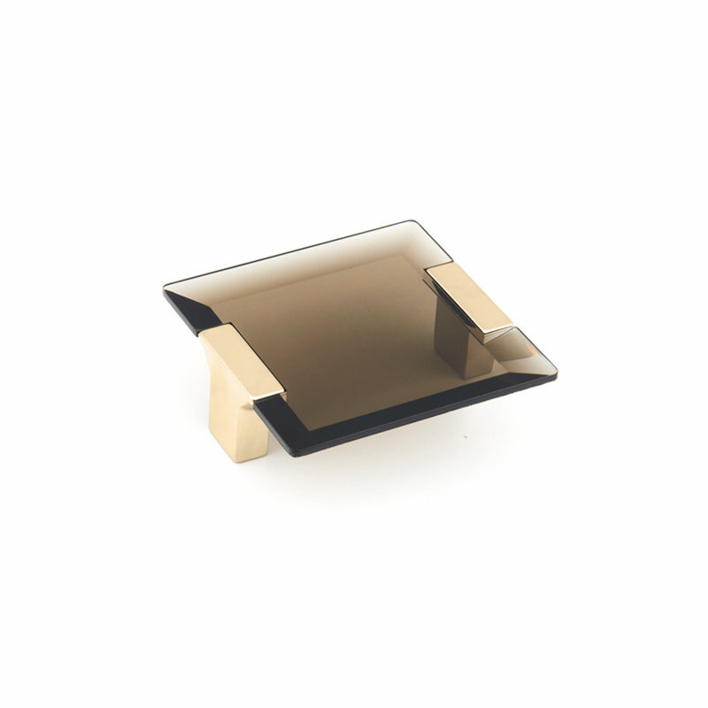 Positano Finger Pull, Signature Satin Brass/Brown