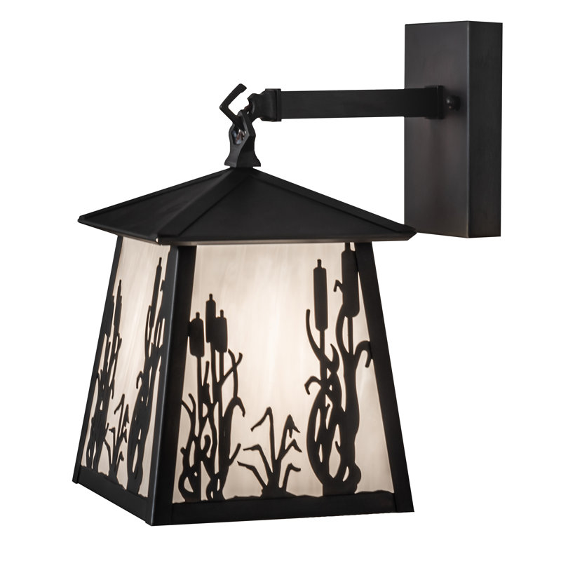 Rustic Lodge Solid Brass Armed Sconce