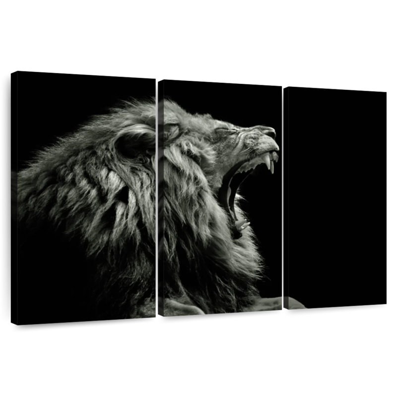 Brampt Roaring Lion Head, 42" H x 65" W