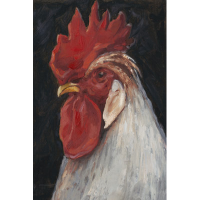 Rooster Portrait II by Ethan Harper - Wrapped Canvas Art Prints