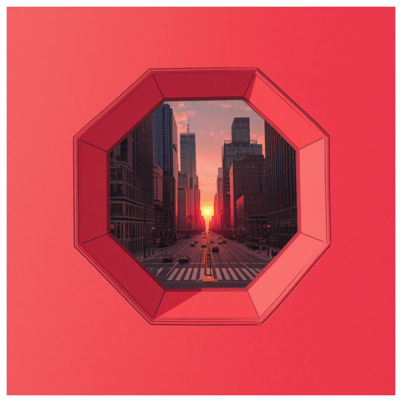 Coussins décoratifs City Street Sunset, 20 x 20 pouces