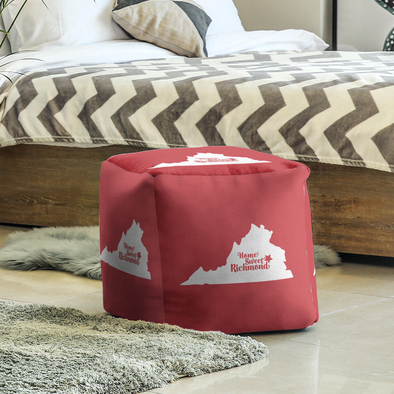 Repose-pieds cubique richmond virginie, Rouge