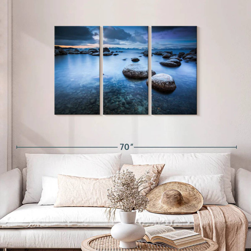 Alvord, eaux calmes au lac Tahoe, H 28 po x l 45 po