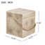 Table d'appoint carrée en grain de bois Carter