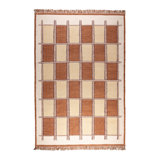 Rug Cotton Checkered Area Rug