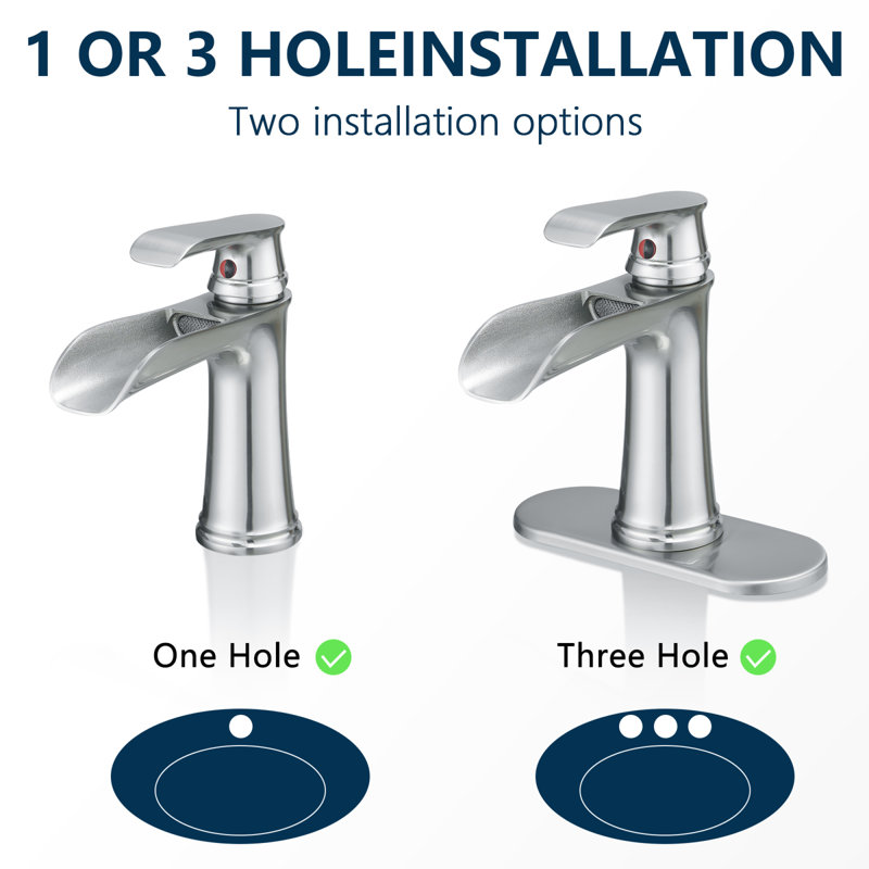 Robinet de lavabo monotrou en laiton