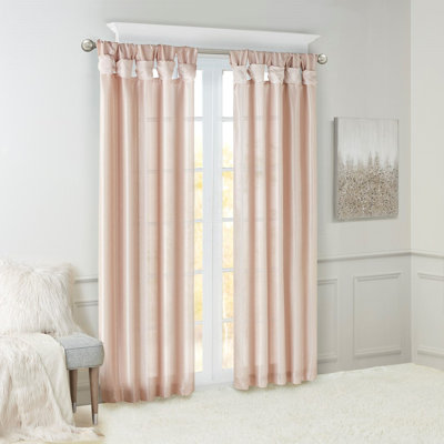 Twist Tab Lined Window Curtain Panel 50X95"