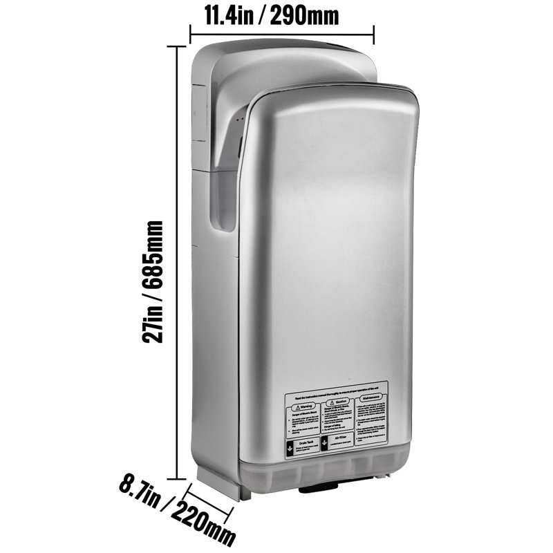 Jet Hand Dryer, Premium Electric Commercial Blade Hand Dryer, ABS Air Dryer