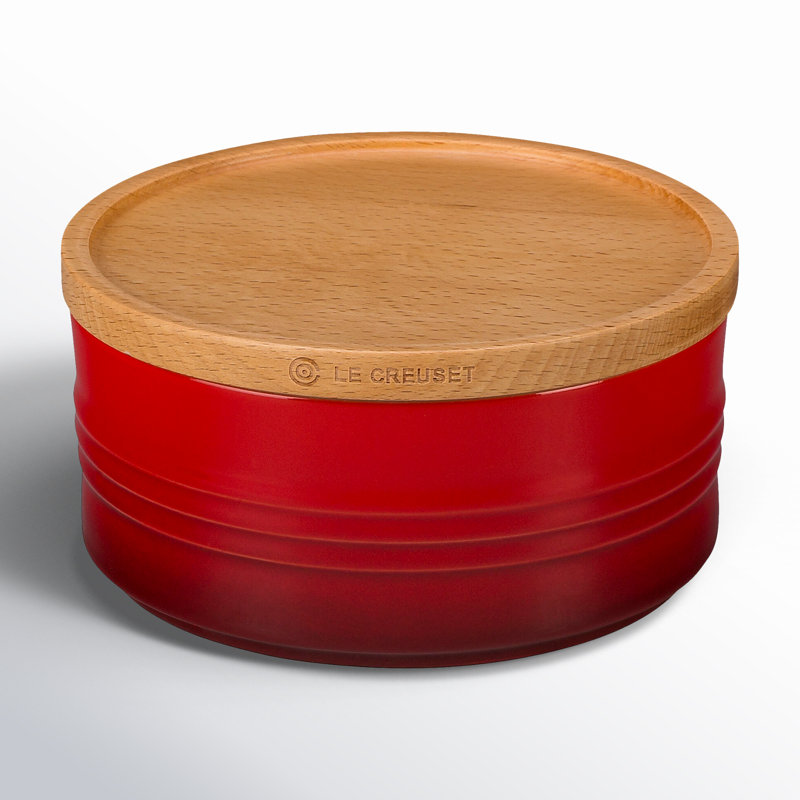 Metallics Kitchen Canister, Cerise, 2.5" H x 5.5" W x 5.5" D
