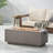 40" Outdoor 40,000 BTU Rectangular MgO Concrete Propane Fire Pit (Tank Cover not Included)-113107734