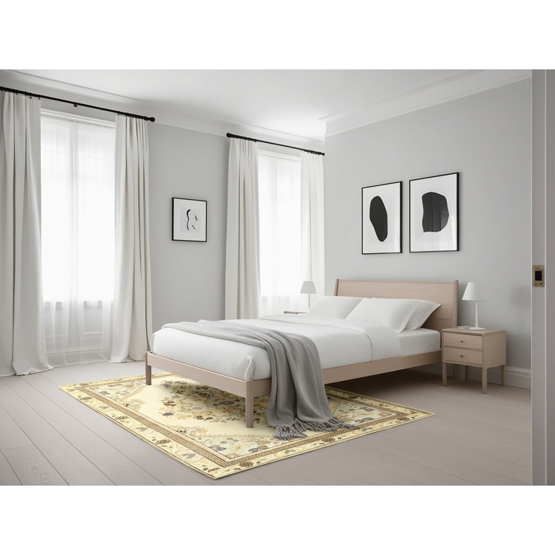 Tapis oriental beige, Rectangle 5 pi x 7 pi