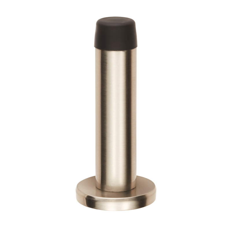Nassau Brass Skirting Fixed Door Stop, Satin Nickel