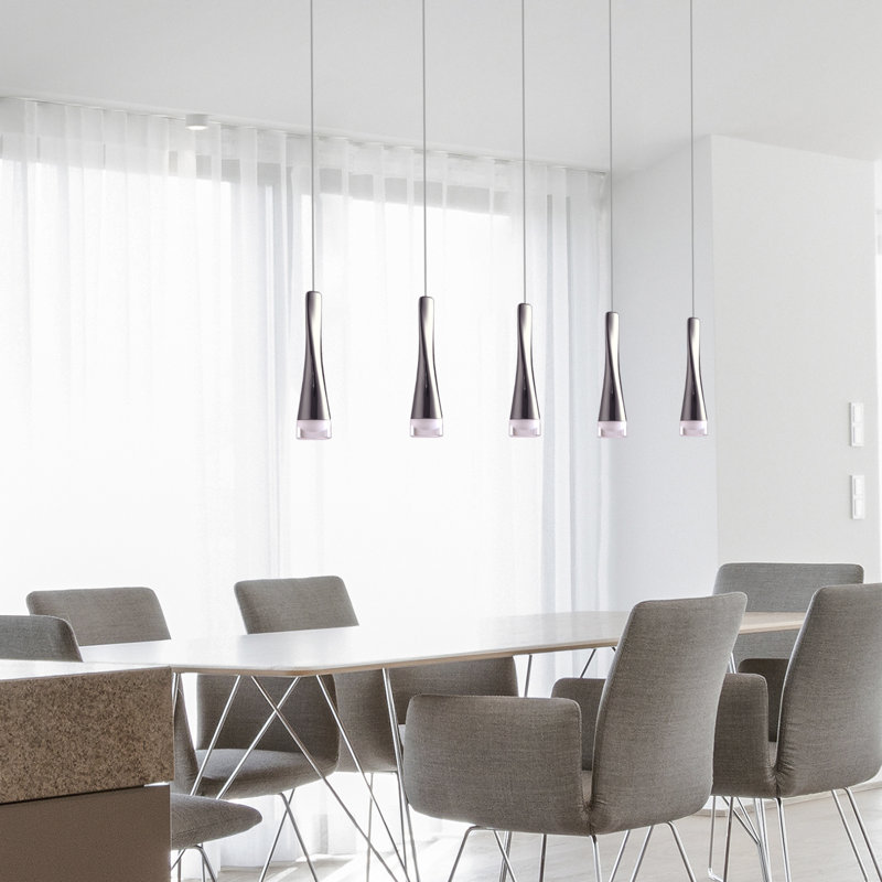 Mcarthur 5 - Light LED Kitchen Island Pendant, Chrome