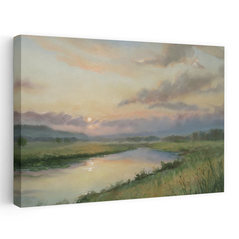 «A Timeless Vista Abstract Contemporary Landscape Art», H 32 po x l 48 po