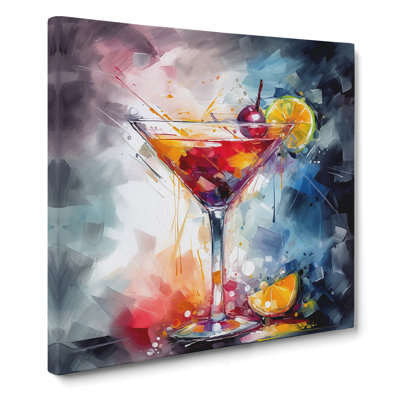 Cocktail Abstract - Wrapped Canvas