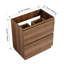 Meuble-lavabo autoportant avec lavabo en résine, armoire de rangement avec portes à fermeture douce (ensemble KD)-112367411