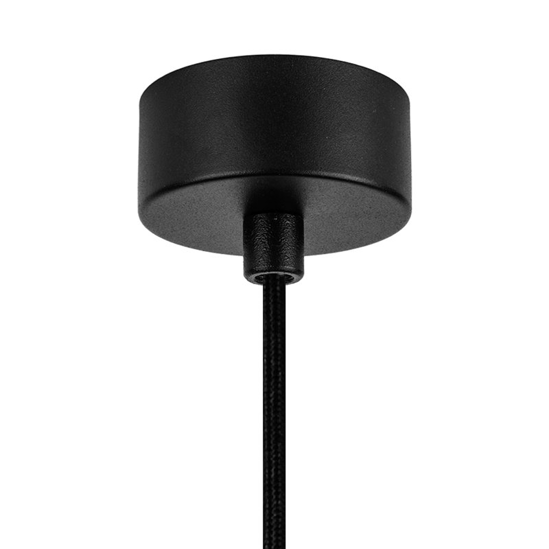 Tsuri 1 - Light Black Drum Pendant, Walnut
