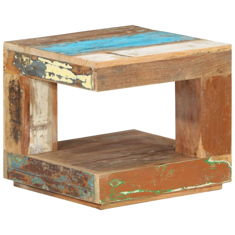 Sparta Solid Wood Floor Shelf Coffee Table with Storage, Multicolor