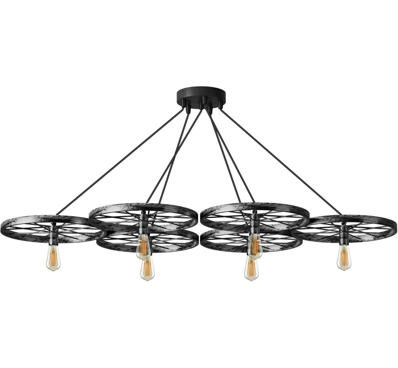 6 - Light Brushed Silver Unique/Statement Pendant, Yes