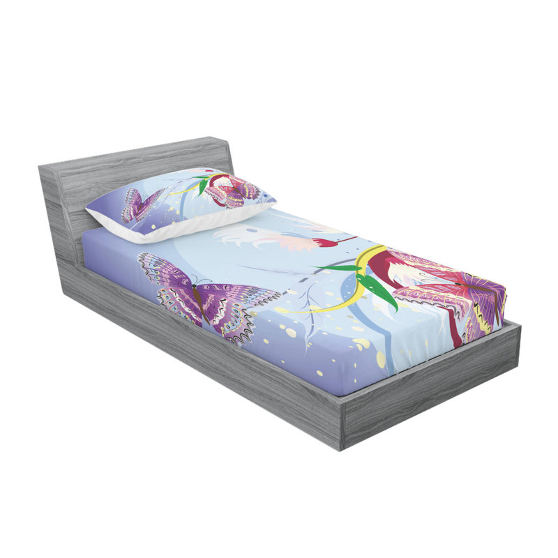 Fantasy Microfiber Sheet Set, Twin XL Sheet Set with Fitted Sheet
