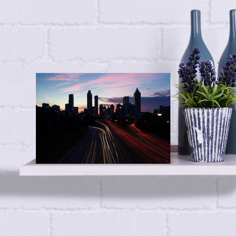 Downtown Atlanta Skyline from the Jackson Street Bridge Atlanta Georgia USA 1 Piece Wrapped Canvas Wall Art