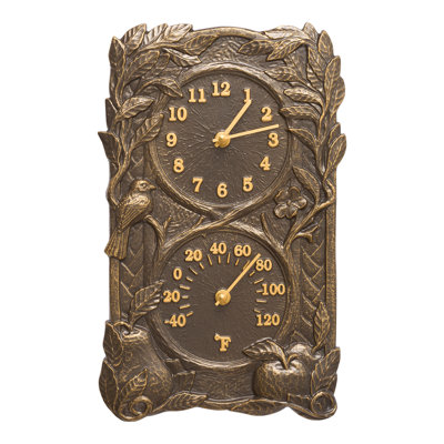 Fruit & Bird Clock Themometer Wall Clock