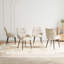 Ensemble de table de salle à manger et de chaises moderne en bois à grain de bois moderne 4 pièces, table de salle à manger élégante, table de salle à manger de cuisine, robuste et durable, facile à assembler, convient pour 4 à 6 personnes