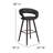 Palafox 24'' High Contemporary Vinyl Counter Height Stool with Wood Frame-24691099-45046347