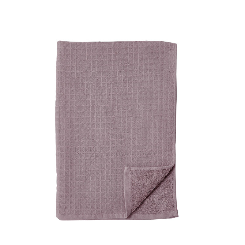 Waffle Twist 100% Cotton Bath Towel, Pink, 6 Piece Bath Towel Set