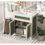 Ensemble de meuble-lavabo 30 po avec lavabo en céramique, cadre en bois massif