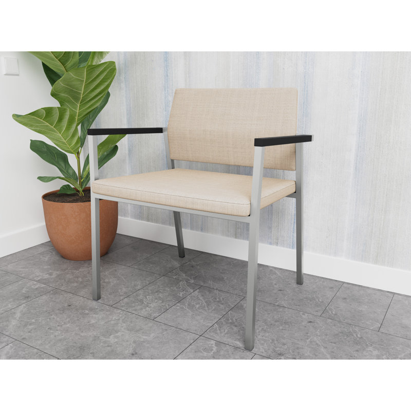 Fauteuil de réception Avon Rx, Vinyle calcaire calcaire, Argent