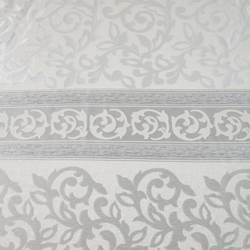 Saffo Polyester Floral Bedspread, Silver, 260 x 270 cm