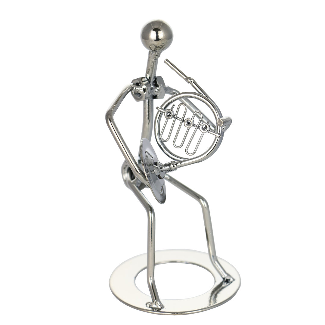 Kushner Metal French Trombone Playing Musical Figurine Winston Porter