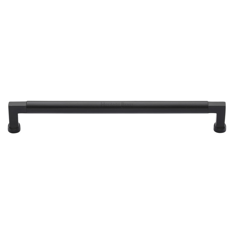 Heritage Brass Heritage Cabinet Pull Bauhaus Design, 25.4cm H x 16cm W x 27cm D, Matte Black