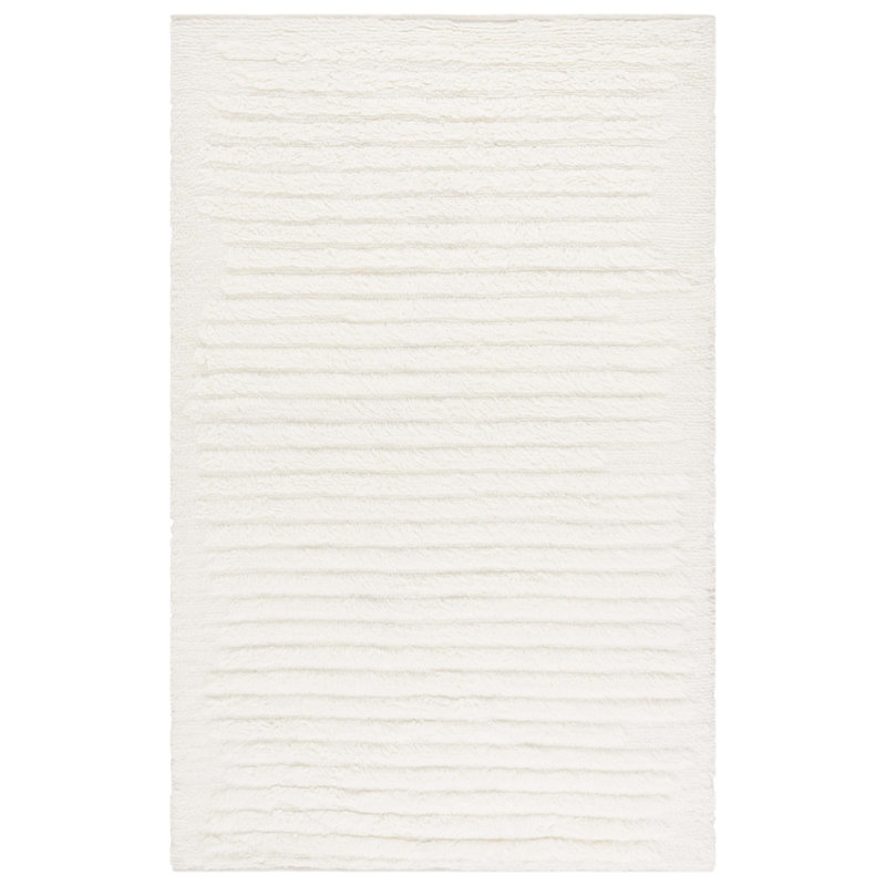Casablanca 474 Hand Woven Wool Pile Solid Color Rug, Rectangle 5' x 8'