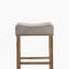 Tabouret à hauteur de comptoir en lin et chêne vieilli (ensemble de 2)