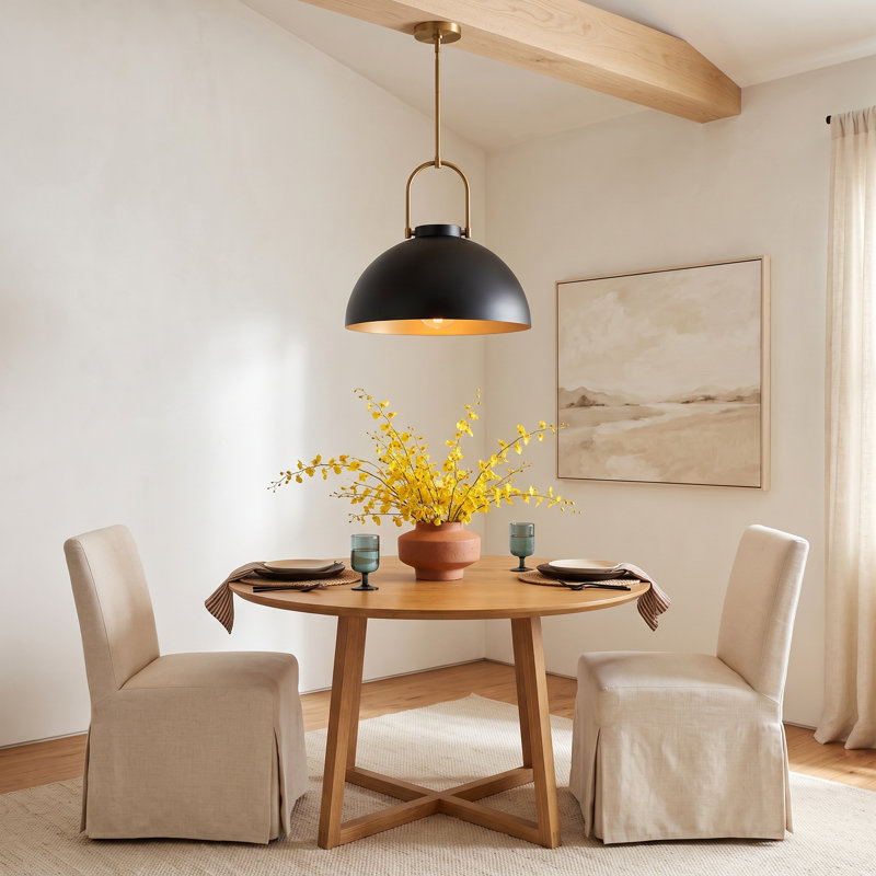 Nevada 1-Light Single Dome Pendant, Matte Black