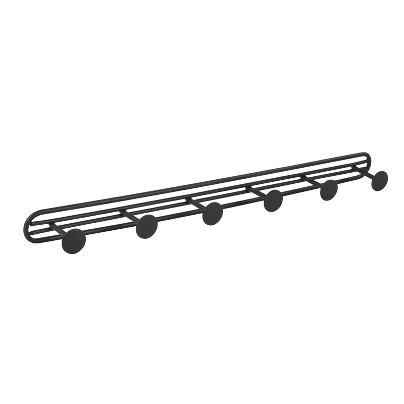 Steel Wall 6 - Hook Wall Mounted Coat Rack