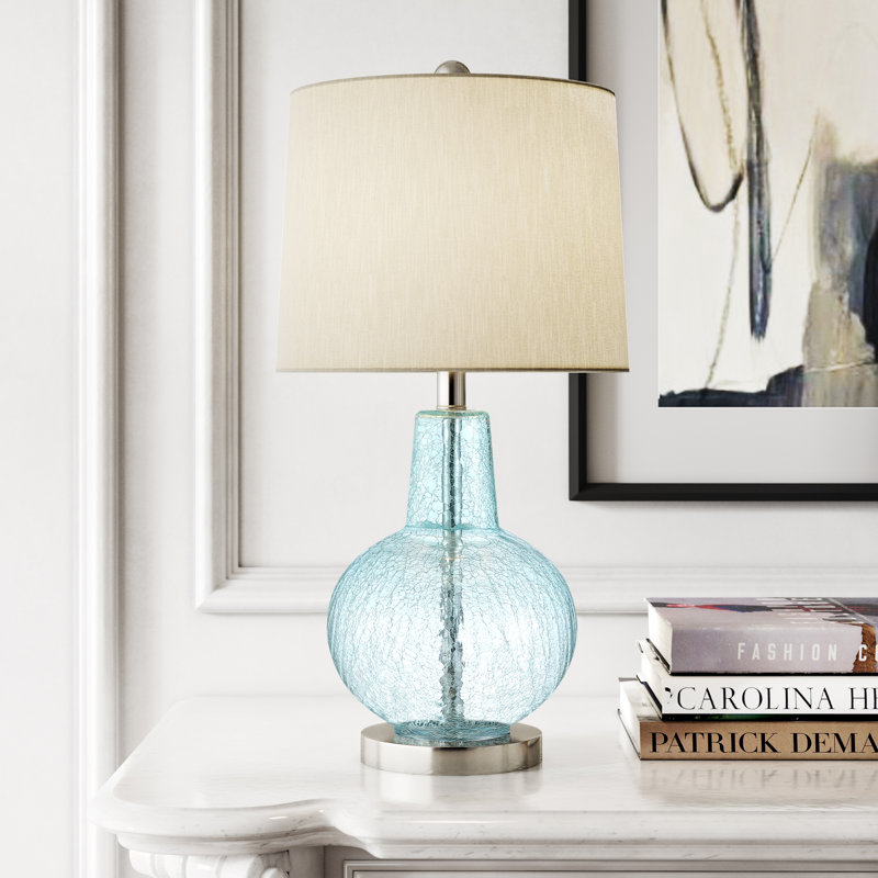 Avinell 24" Table Lamp, Blue Crackle