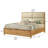 1Pc King Storage Platform Bed Upholstered Ultra-Plush Headboard Two Footboard Storage Drawers Solid Wood Natural Wood Finish Wooden Bedroom Furniture-935087770