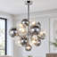 Lustre moderne à bulles argentées 23,6 "