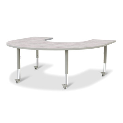 Berries® Horseshoe Activity Table - 60" X 66", Mobile