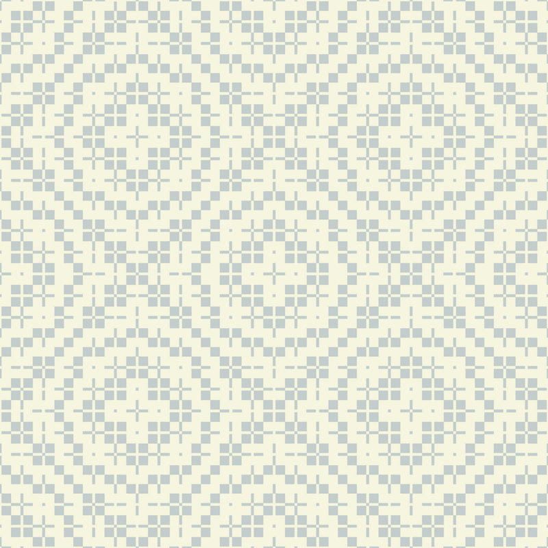 Papier peint bleu pâle Echo Tile, Bleu / Crème, Auto-adhésif, Papier