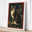 Tabby and Flowers Japandi - Wrapped Canvas-1828042393-1828042395