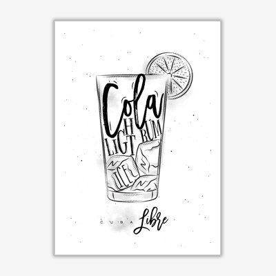 Cuba Libre Cocktail - Print